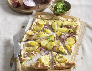 Flammkuchen met aardappel