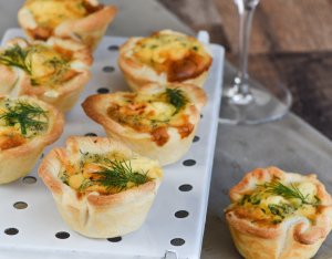 Mini quiches zalm