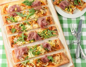 Recept: Courgette pizza met hüttenkäse