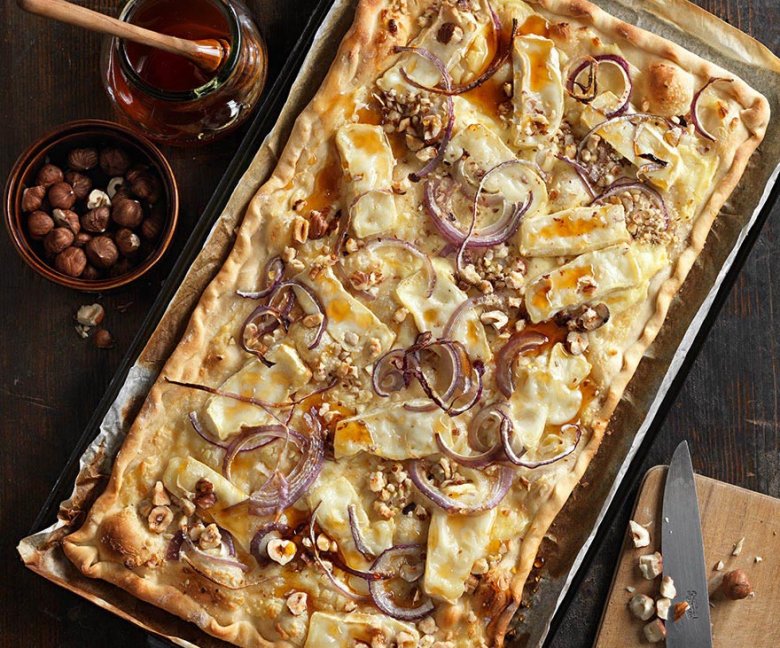 Flammkuchen met geitenkaas Tante Fanny