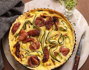 Quiche met courgette