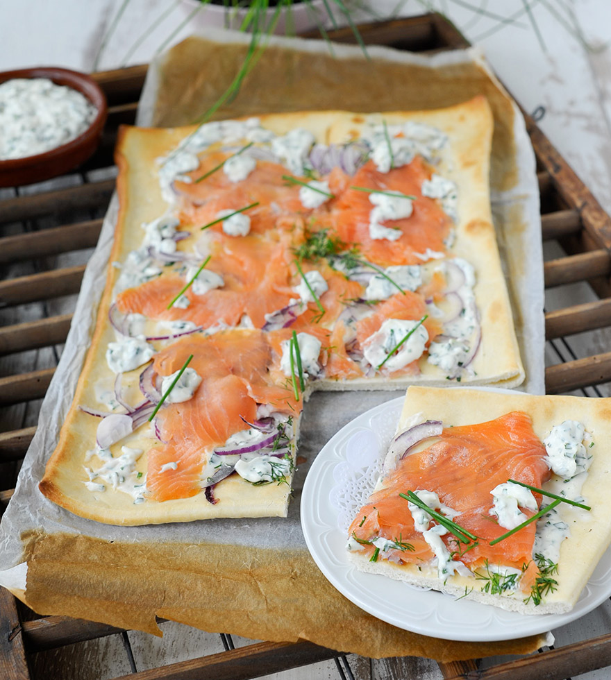 Pizza Gerookte Zalm Recept Zelf zalm pizza met roomkaas maken
