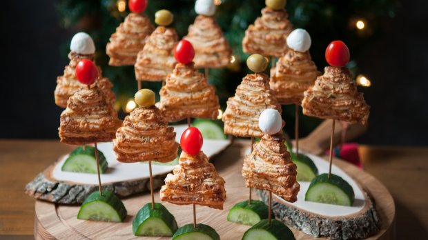 Kerstboomkoekjes met kaas