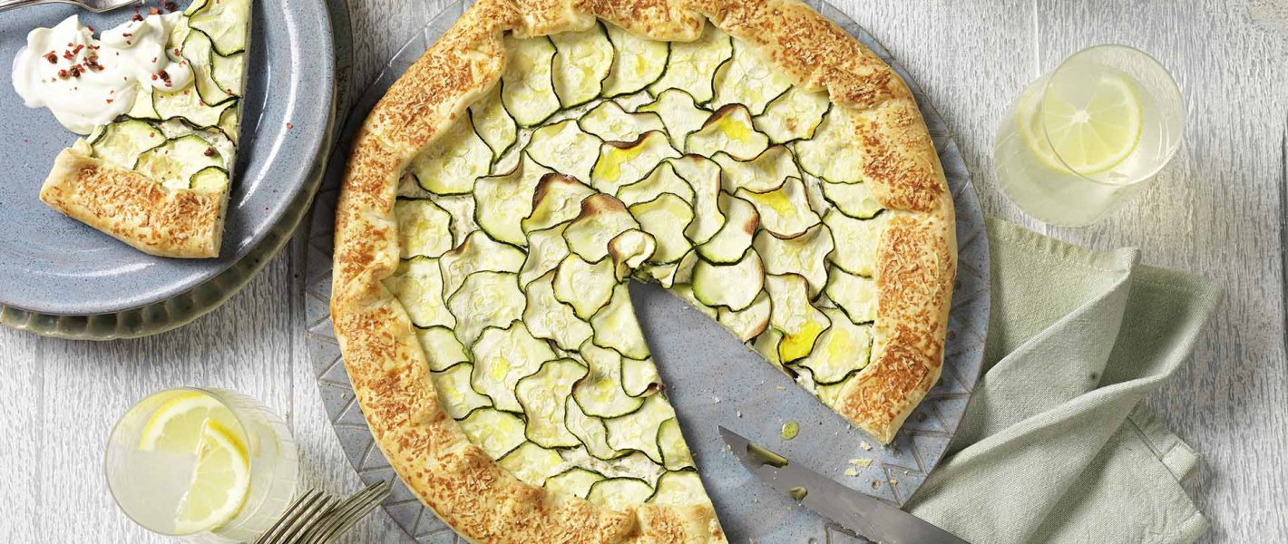 Galette met courgette en ricotta