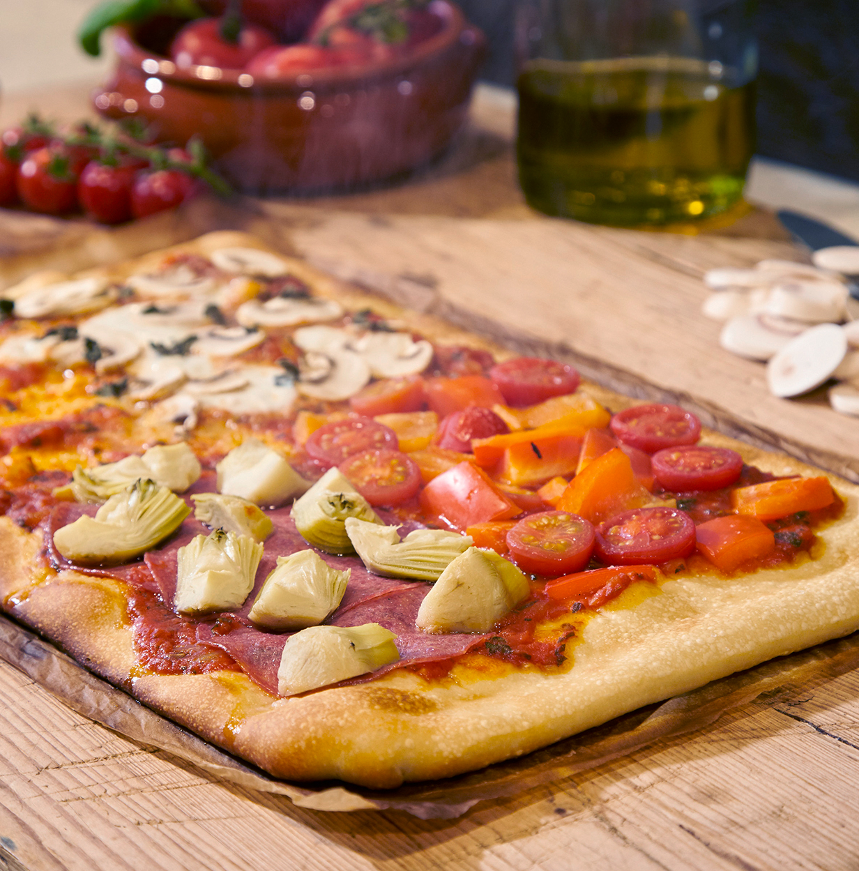 Pizza Quattro Stationi Recept – Zelf quattro stationi pizza maken