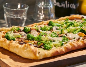 Recept: Vegan pizza broccoli en shiitake