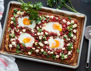 Recept: Shakshuka pizza