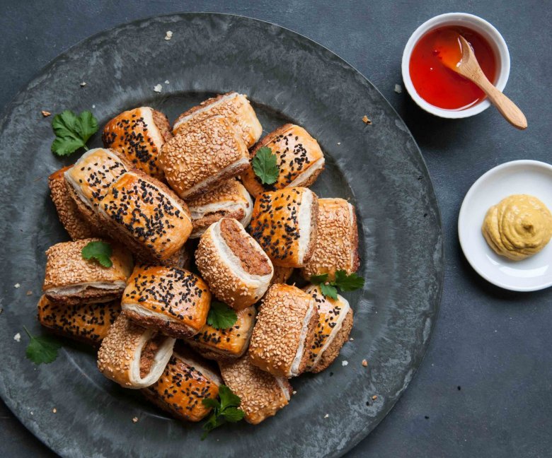 vegetarische snack vega saucijzenhapjes - Tante Fanny