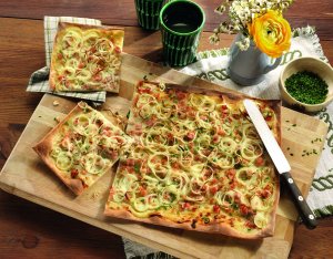 Recept: flammkuchen met ham en ui