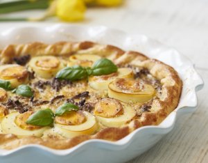 Recept: Voorjaarquiche met kalfsvlees