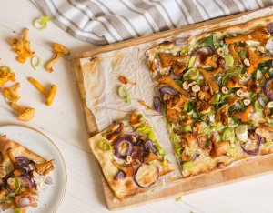 Recept: flammkuchen met cantharellen