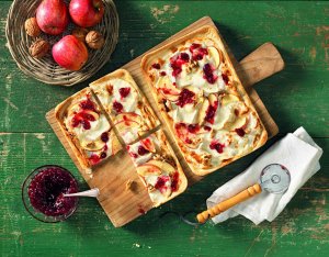 Recept: flammkuchen met appel en geiten camembert