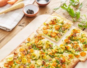 Recept: flammkuchen met pastinaak en wortel