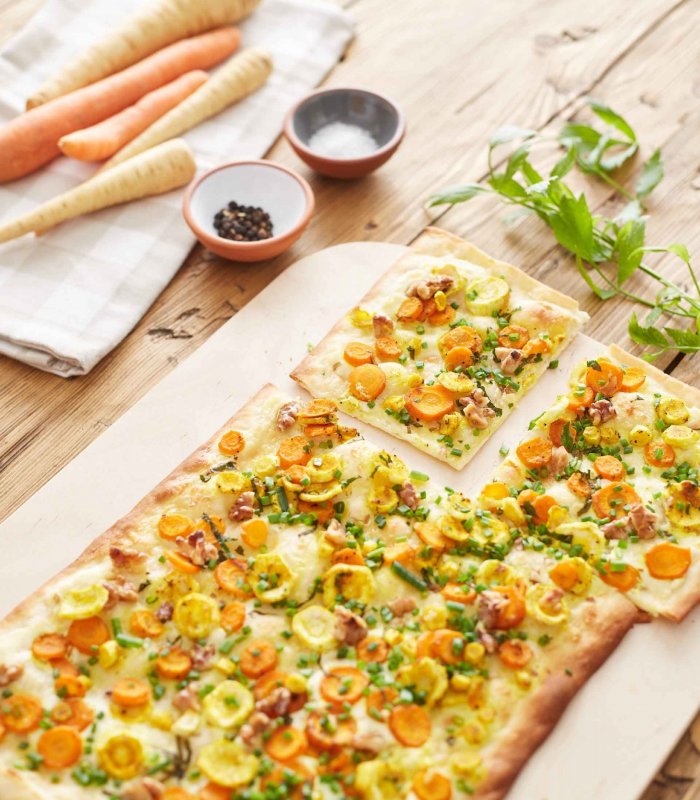 Recept: flammkuchen met pastinaak en wortel - Tante Fanny