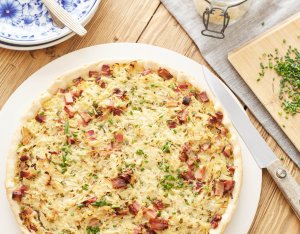 Quiche met zuurkool en ham