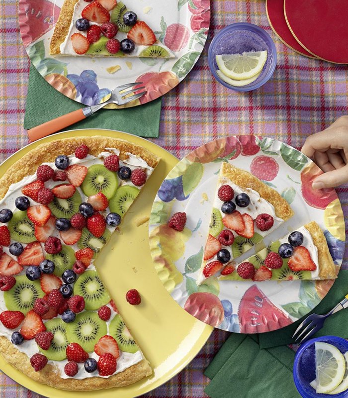 Zoete pizza met fruit - Tante Fanny