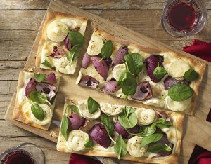 Recept: flammkuchen met geitenkaas en balsamico