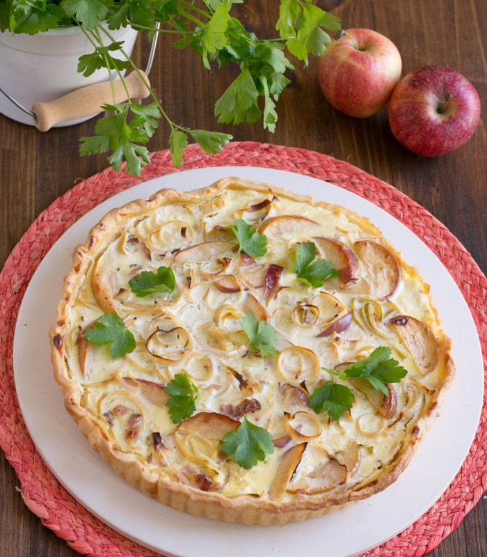 Quiche met appel en prei - Tante Fanny