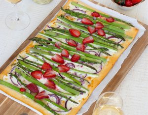 Recept: pizza Bianca met groene asperges