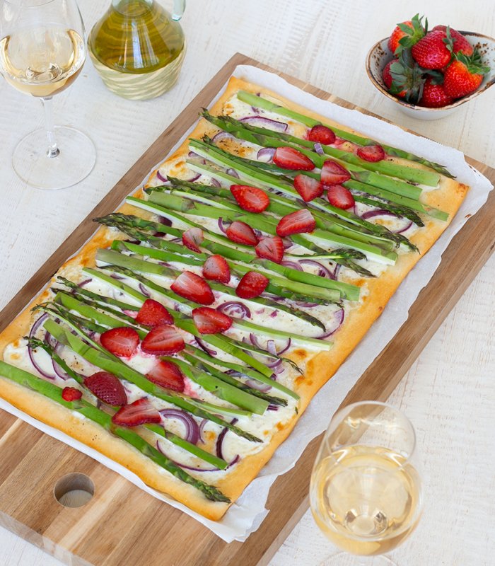 Recept: pizza Bianca met groene asperges - Tante Fanny