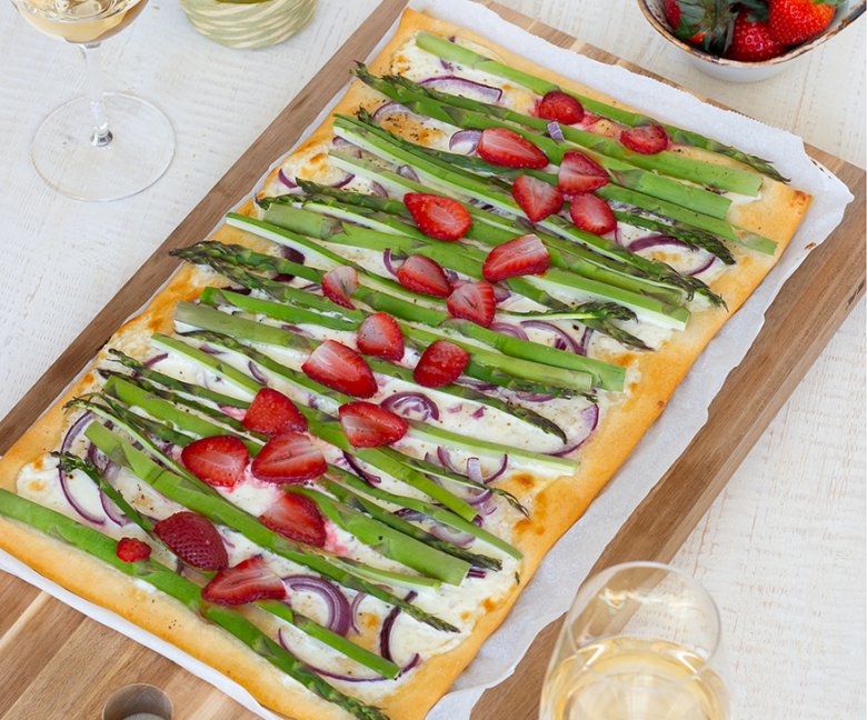 Recept: pizza Bianca met groene asperges - Tante Fanny