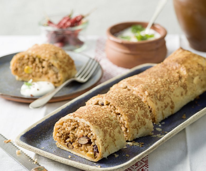 Pittige strudel met chili concarne - Tante Fanny