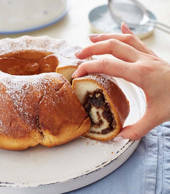 Recept - tulband rum rozijnen noten - vers gistdeeg - Tante Fanny