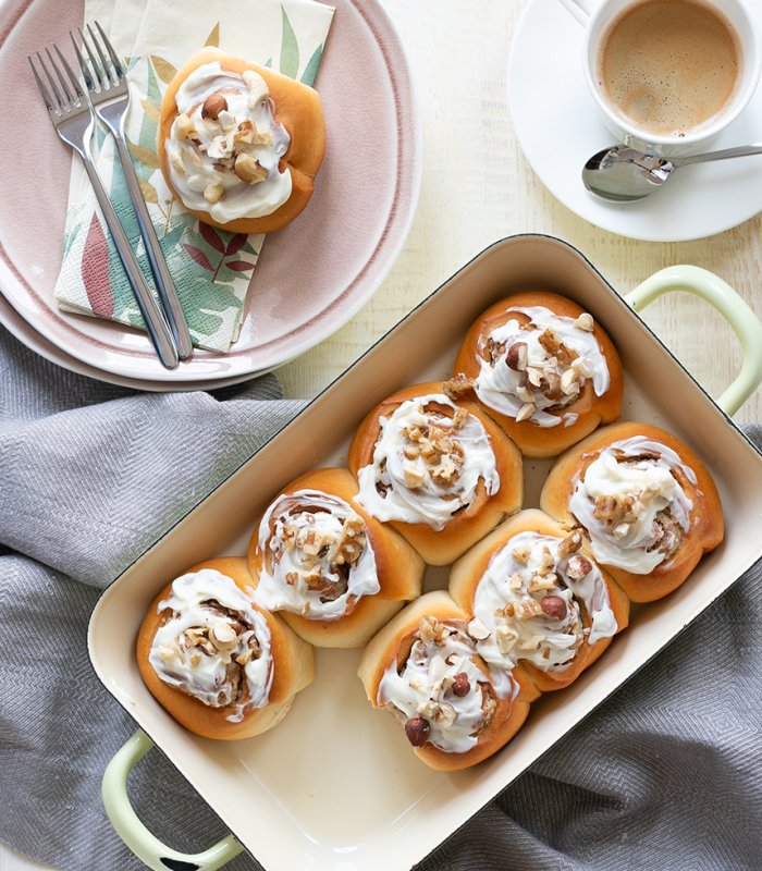 Recept - roomkaas noten buns - vers gistdeeg - Tante Fanny
