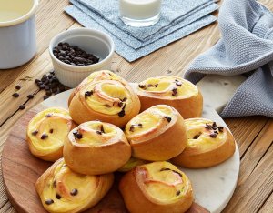 Recept: pudding koffiebroodjes met chocodrops of rozijnen