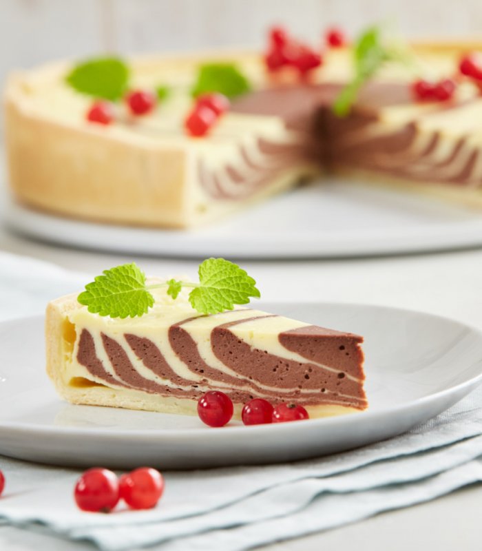 Recept- Zebra Cheesecake - vers quiche & taartdeeg - Tante Fanny