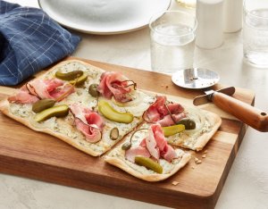 Recept: Flammkuchen met rosbief