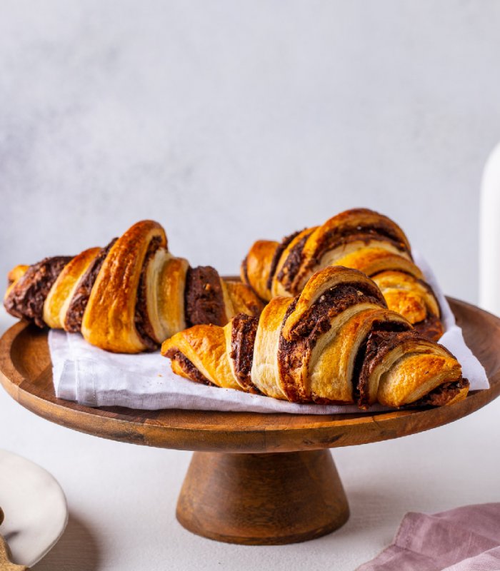 Chocoladehazelnoot Croissants