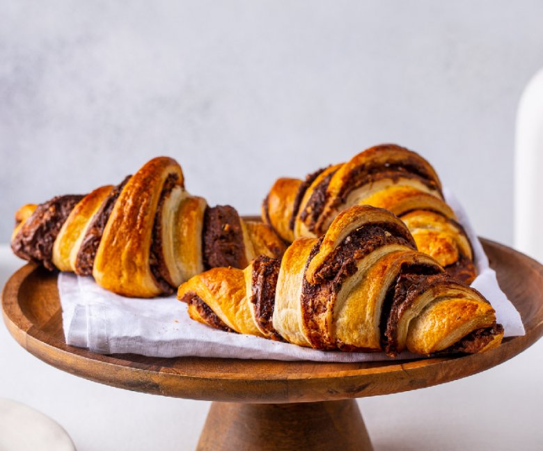 Chocoladehazelnoot Croissants