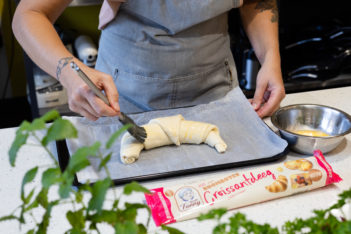 XL croissant maken met Tante Fanny roomboter croissantdeeg