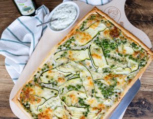 Recept: Lente plaattaart met courgette