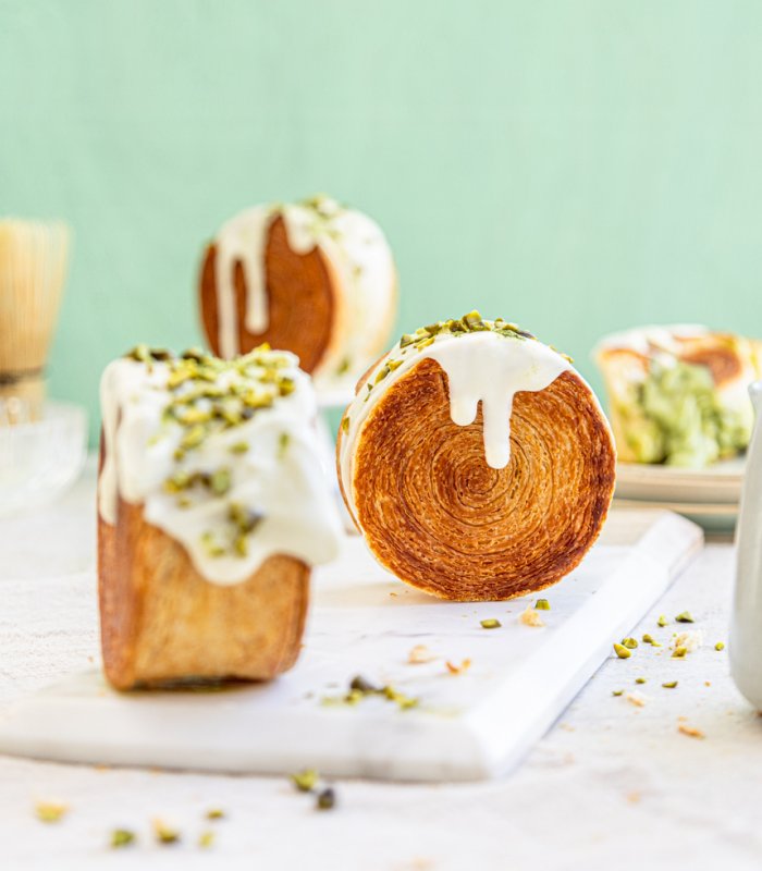 Croissant roll met matchavulling