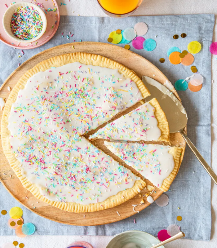 Reuzen Pop Tart met glazuur en sprinkels