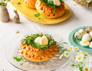 Hartige paasnestjes met spinazie en ei